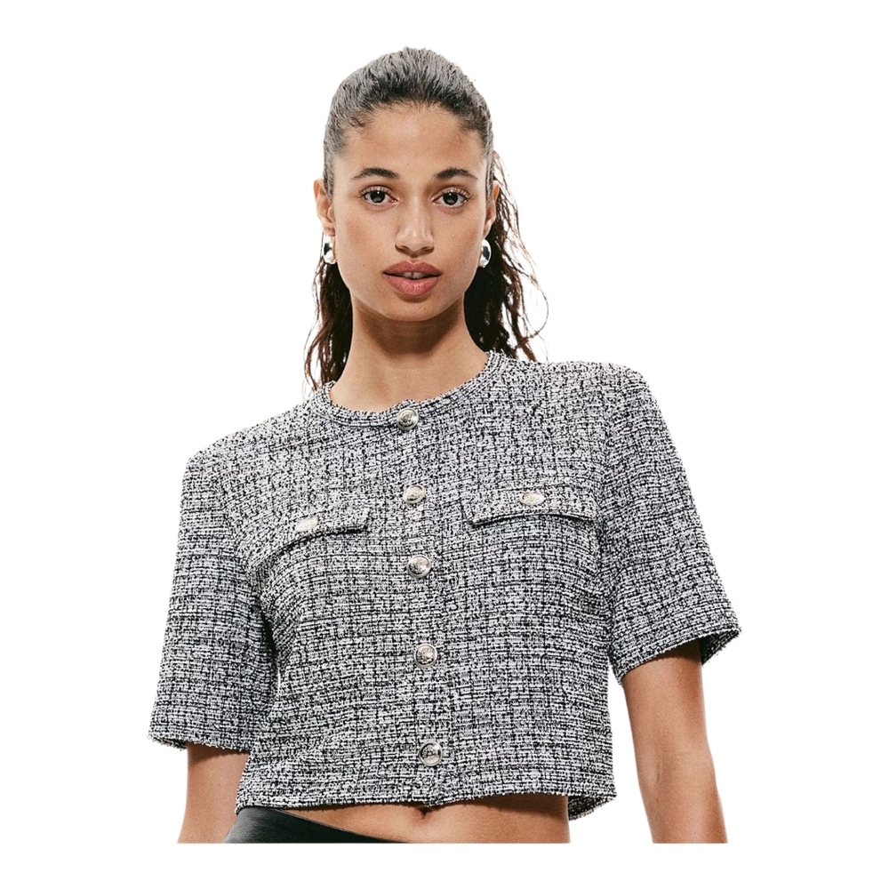 Short-Sleeved Bouclé Cardigan
H&M Sz SMALL